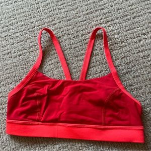 Red lululemon sports bra size 6